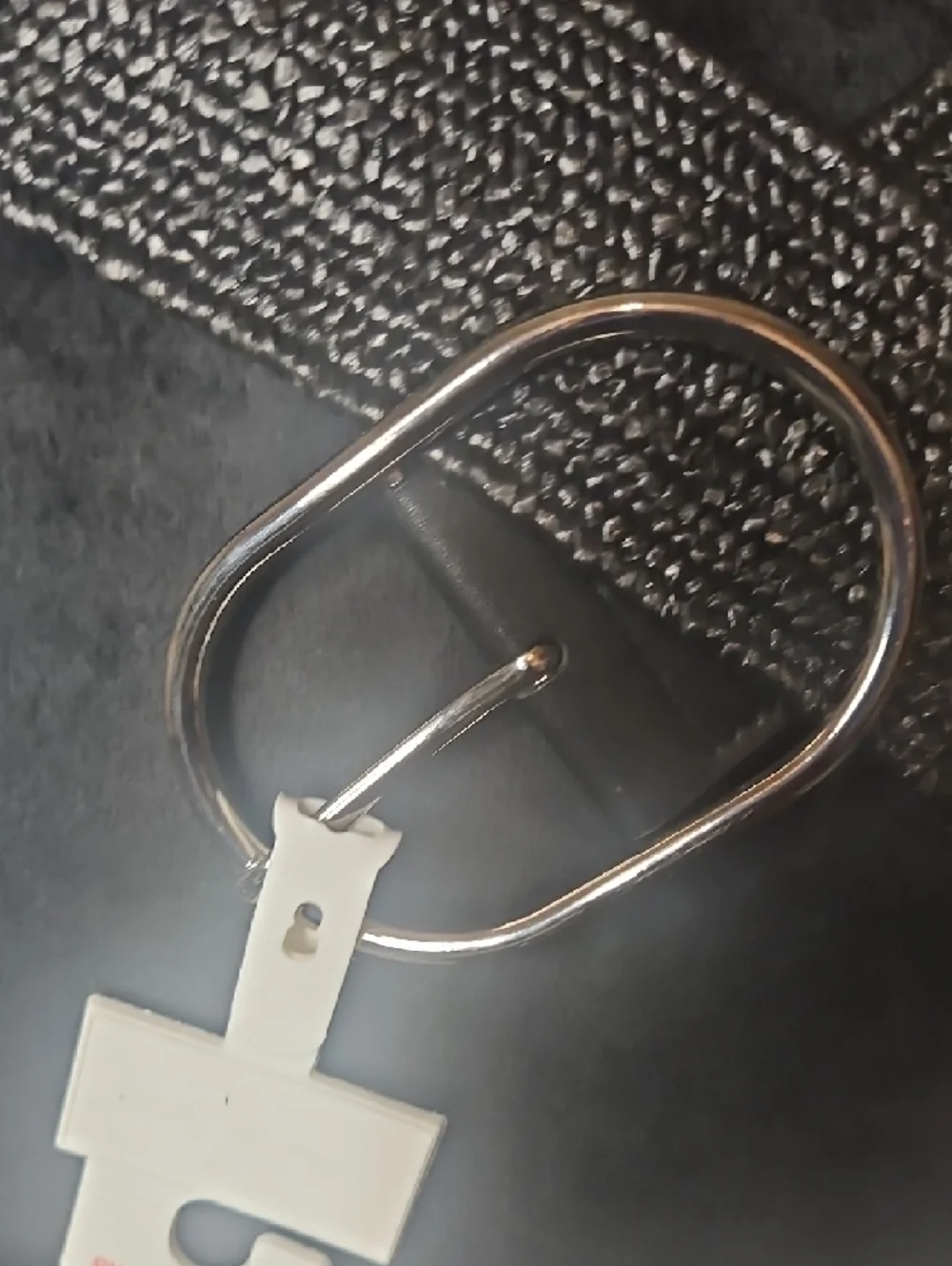 Target Black Woven Metallic Stretch Belt with Silver Oval Buckle